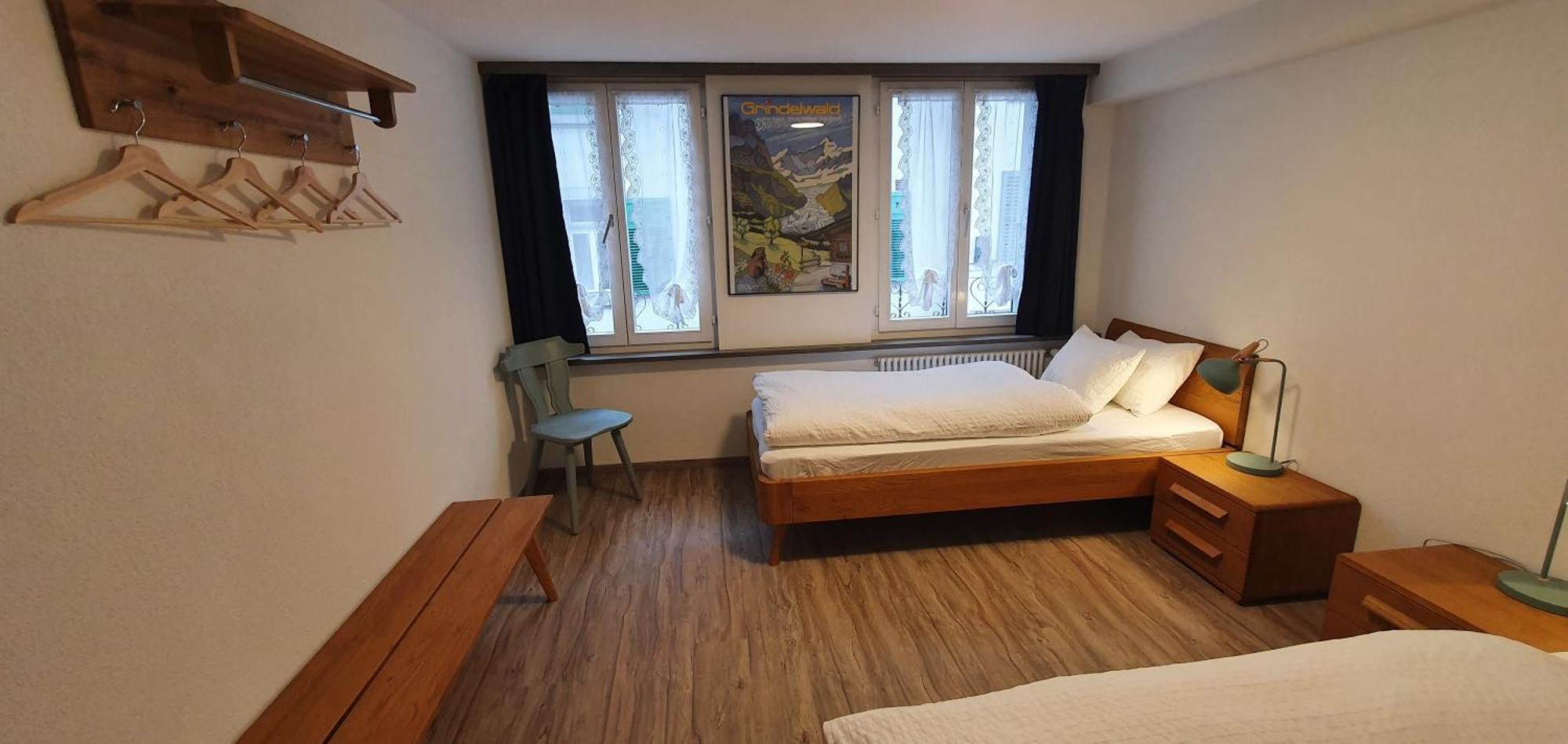 Kamer met 1 Groot Bed of 2 Aparte Bedden en Uitzicht op de Stad