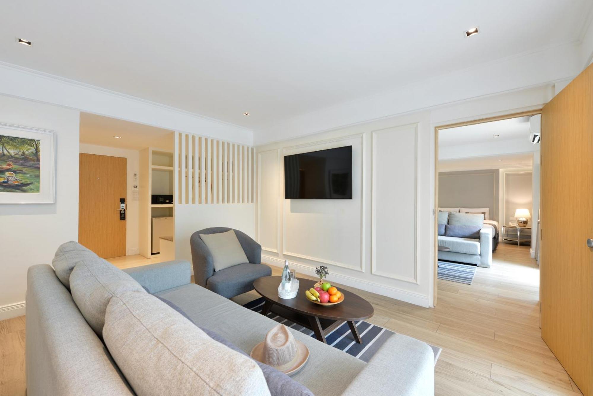 Pool Access 2 Bedrooms suite with living area