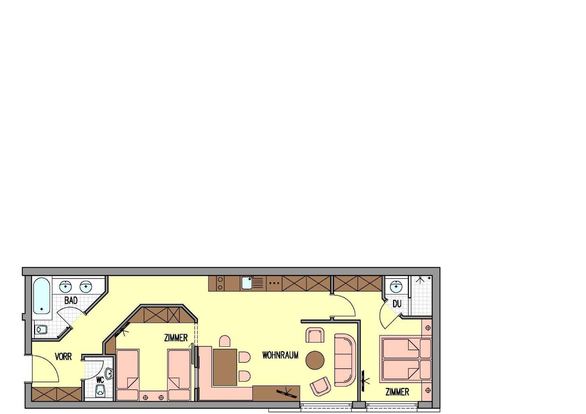 Apartment mit 2 Schlafzimmern