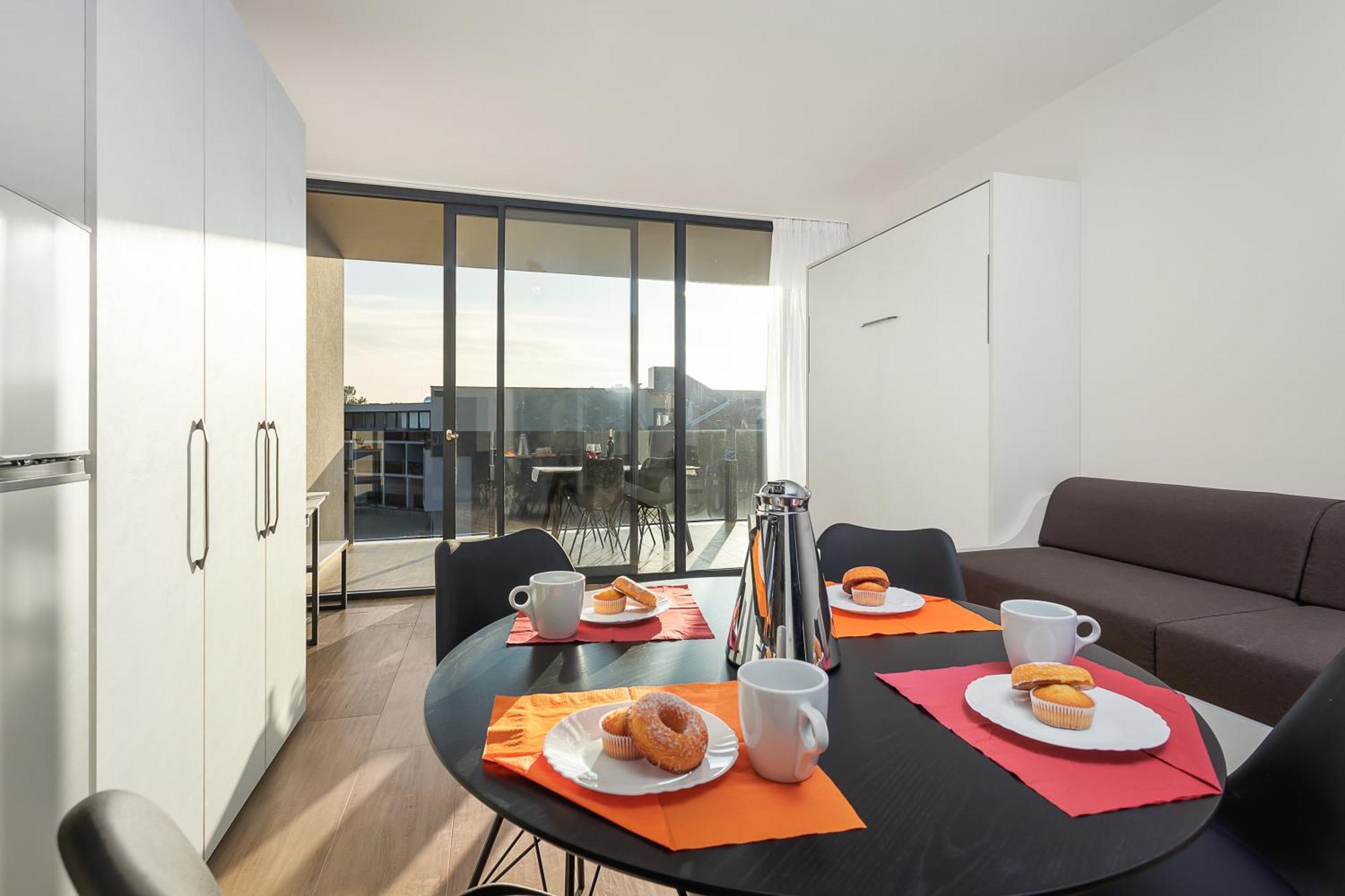 Appartement met 1 Slaapkamer en Balkon aan de Zwembadzijde (4 Personen)