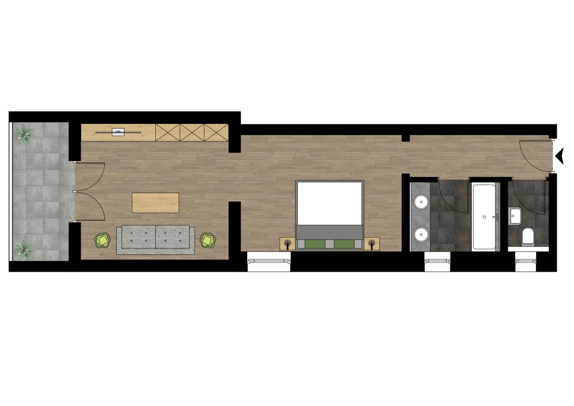 Familiekamer met Balkon