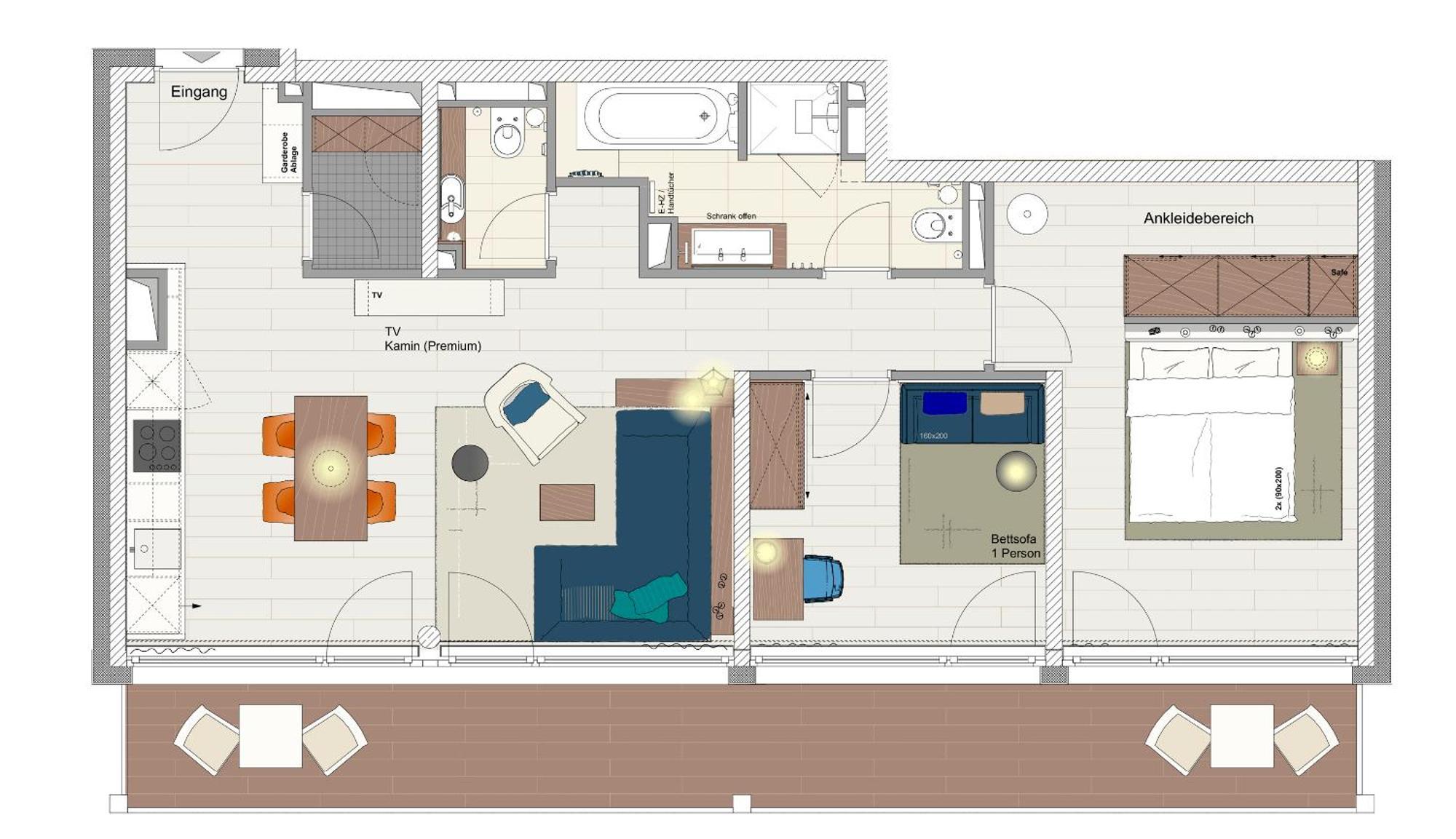 Suite mit Balkon
