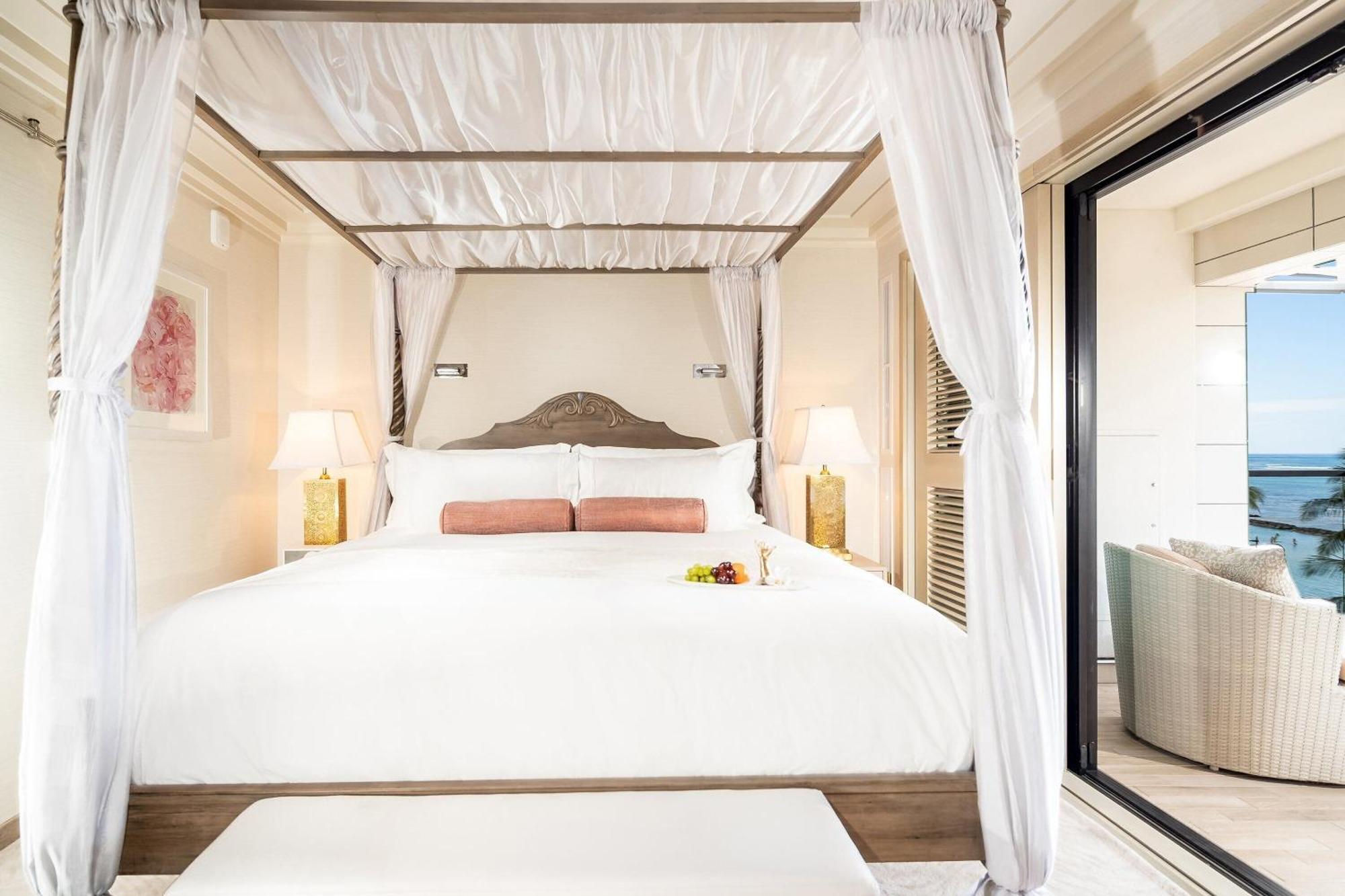 Suite Ruby mit 2 Schlafzimmern, kleinem Zimmer und Blick auf den Strand