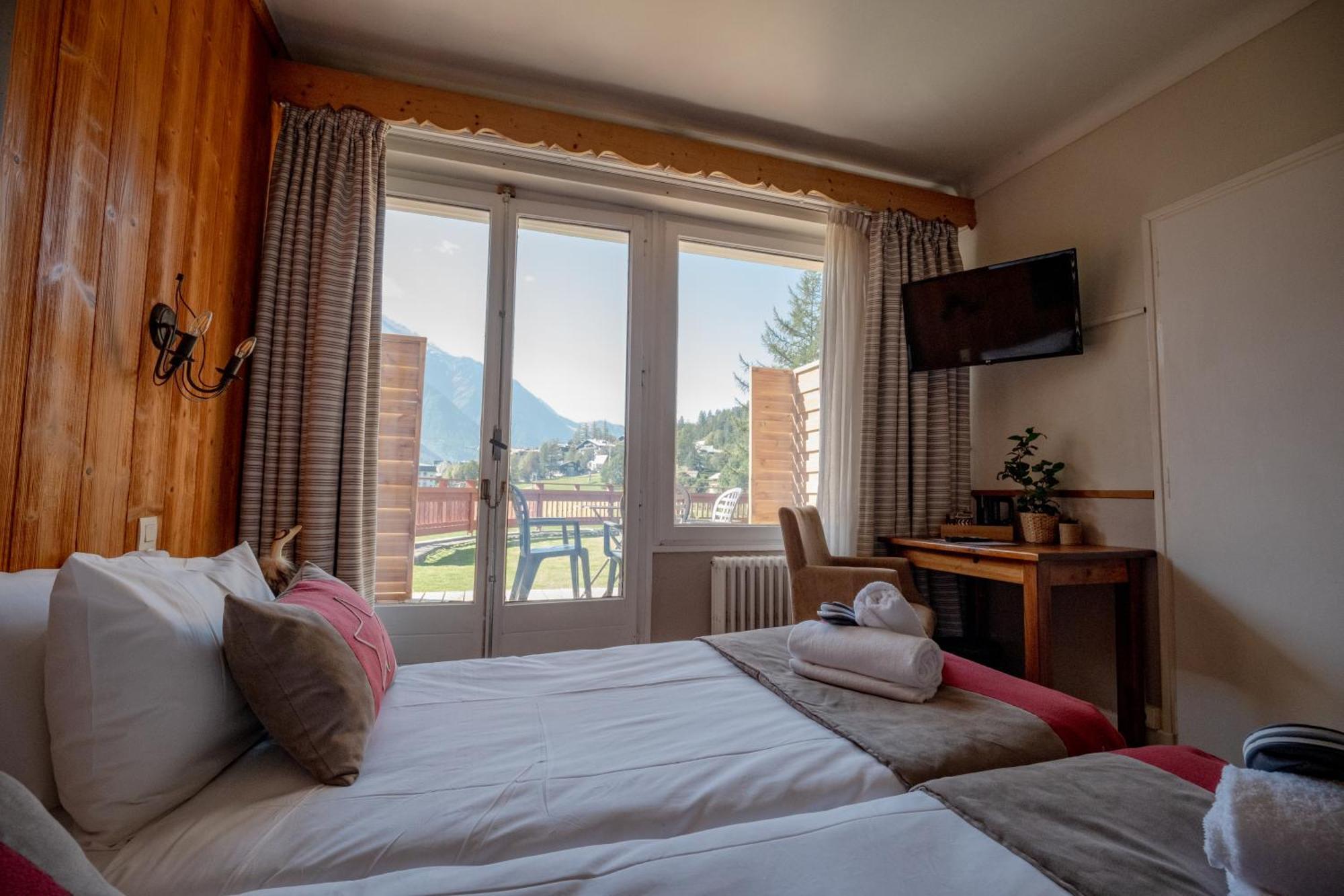 Chambre Triple avec Vue sur le Mont Blanc