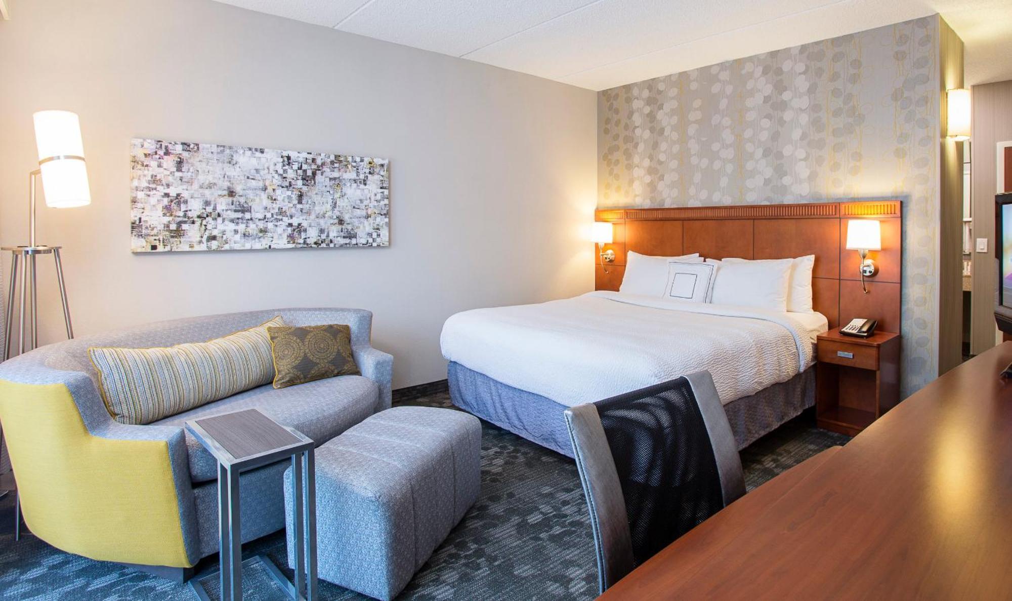 Double Room with Two Double Beds - Mobility and Hearing Accessible with Roll-In Shower