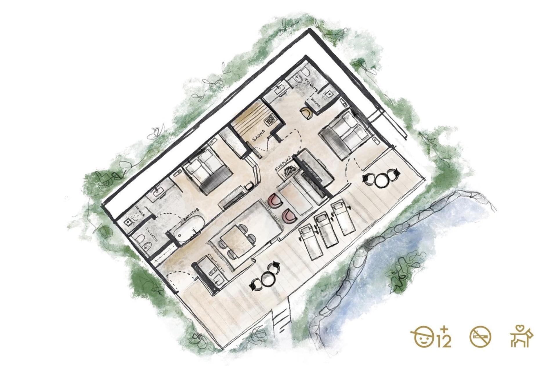 Chalet con 2 Camere da Letto