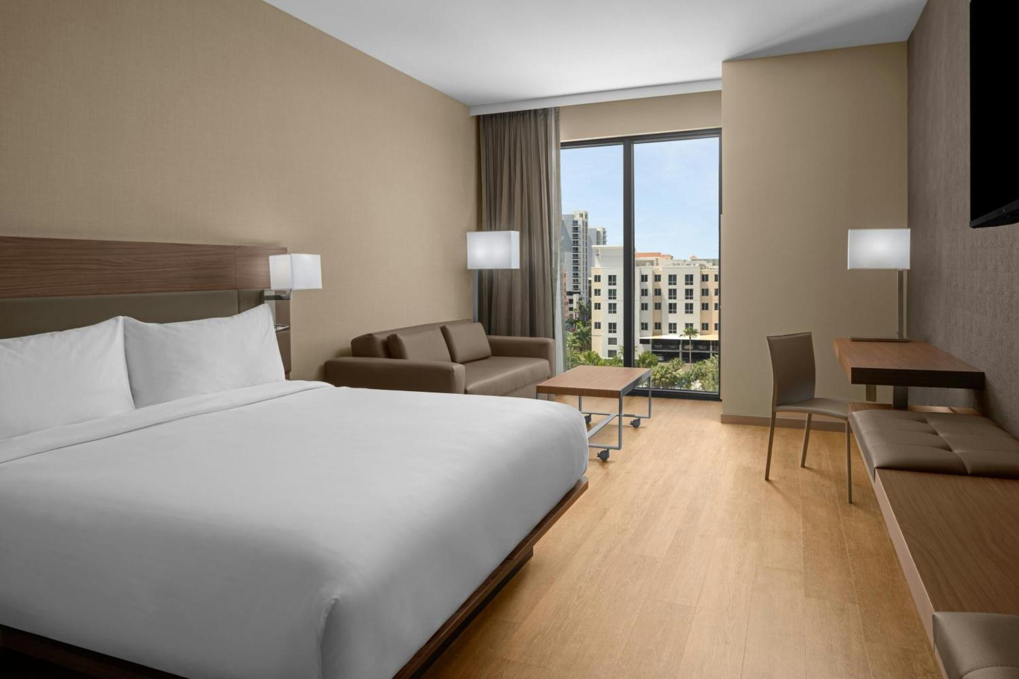 King Room with Sofa Bed and Partial Water View