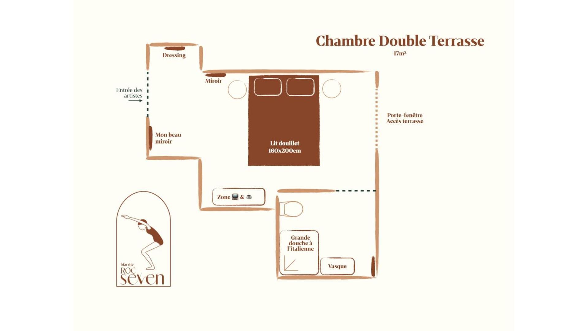 Chambre Double avec Terrasse