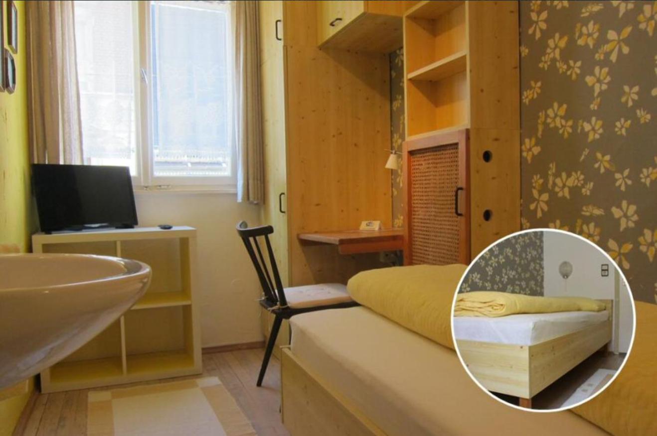 Einzelzimmer mit Gemeinschaftsdusche und -WC