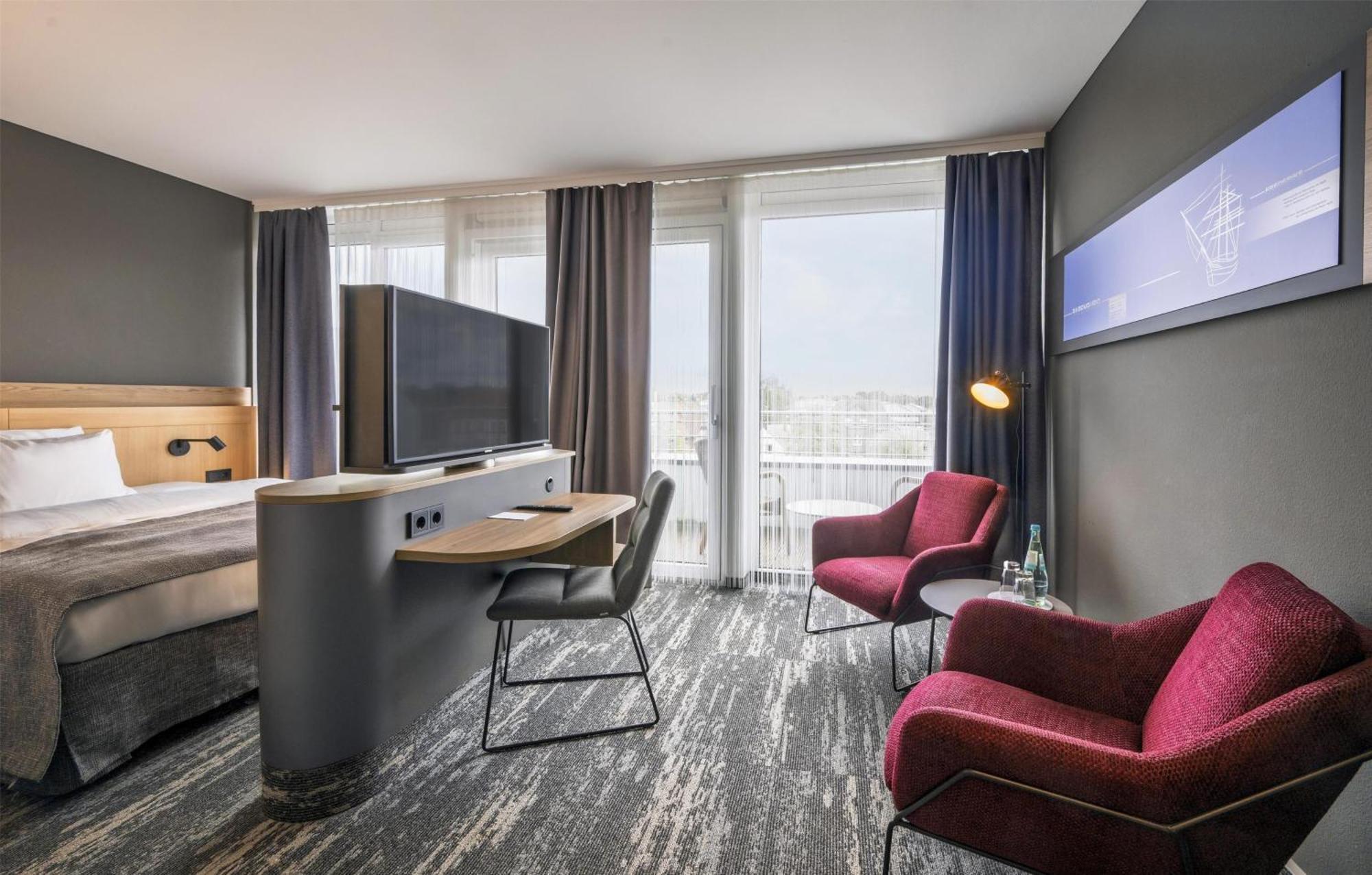 Junior Suite mit Queensize-Bett und Balkon – oberste Etage/Nichtraucher