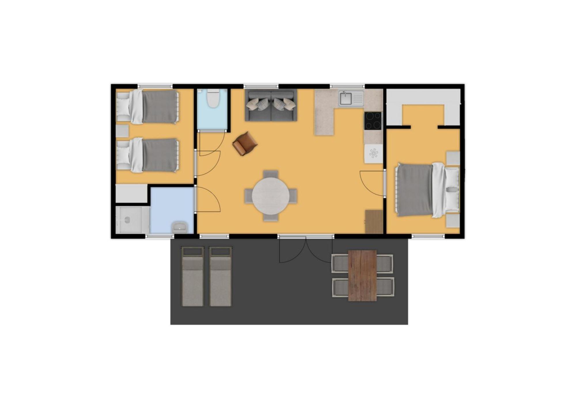 Chalet met 2 Slaapkamers