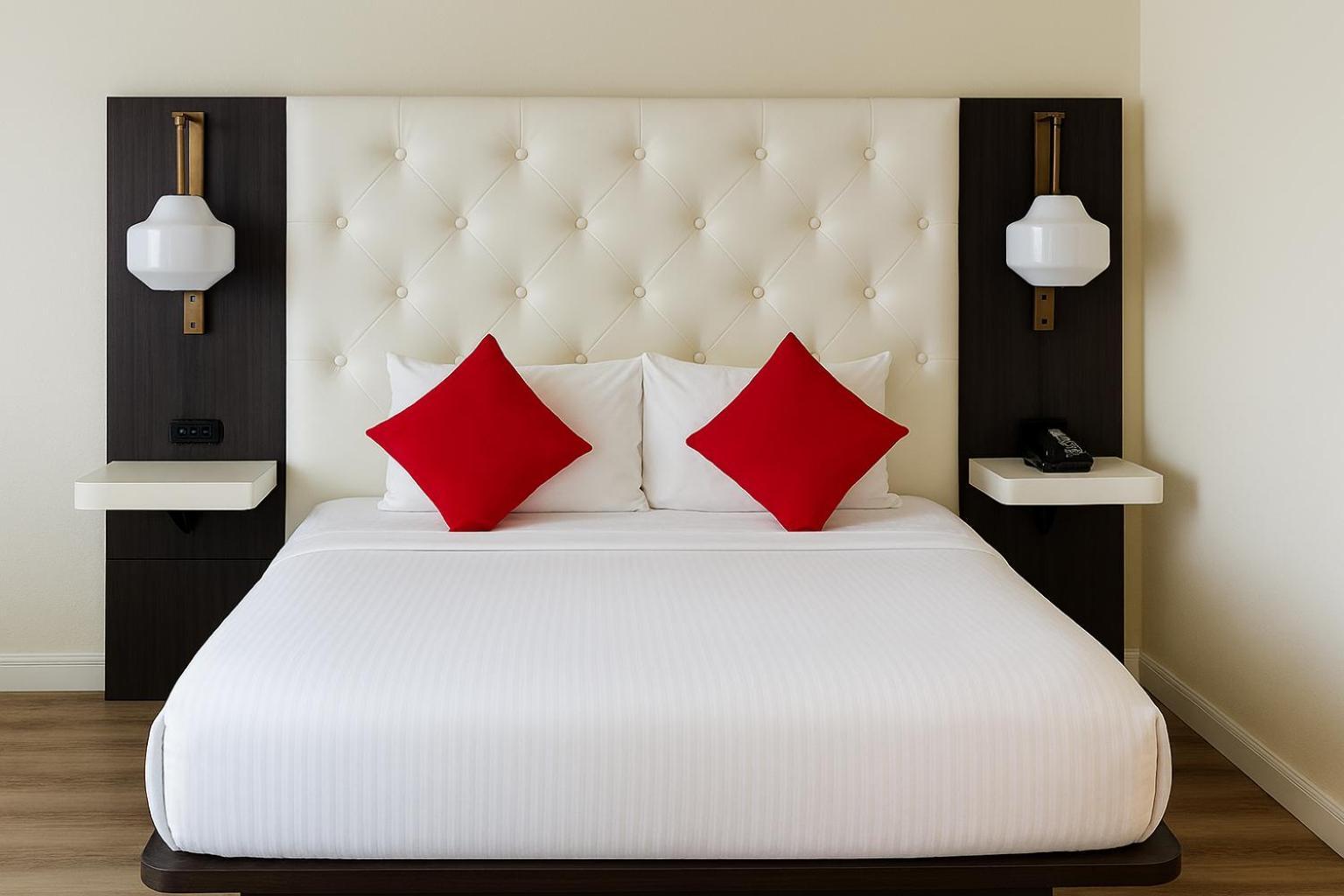 Queen Room with sofa and Stovetop