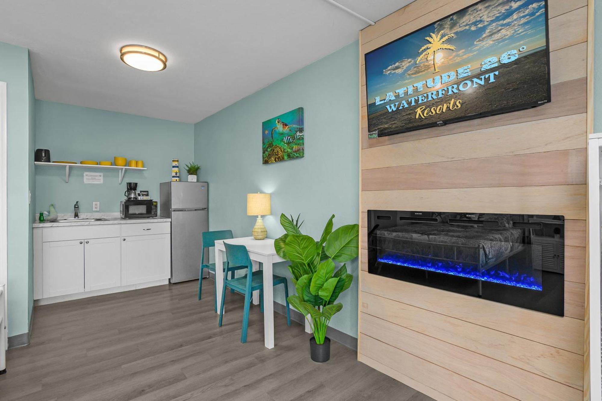 Deluxe Studio mit 2 Queensize-Betten, Küchenzeile und Gartenblick