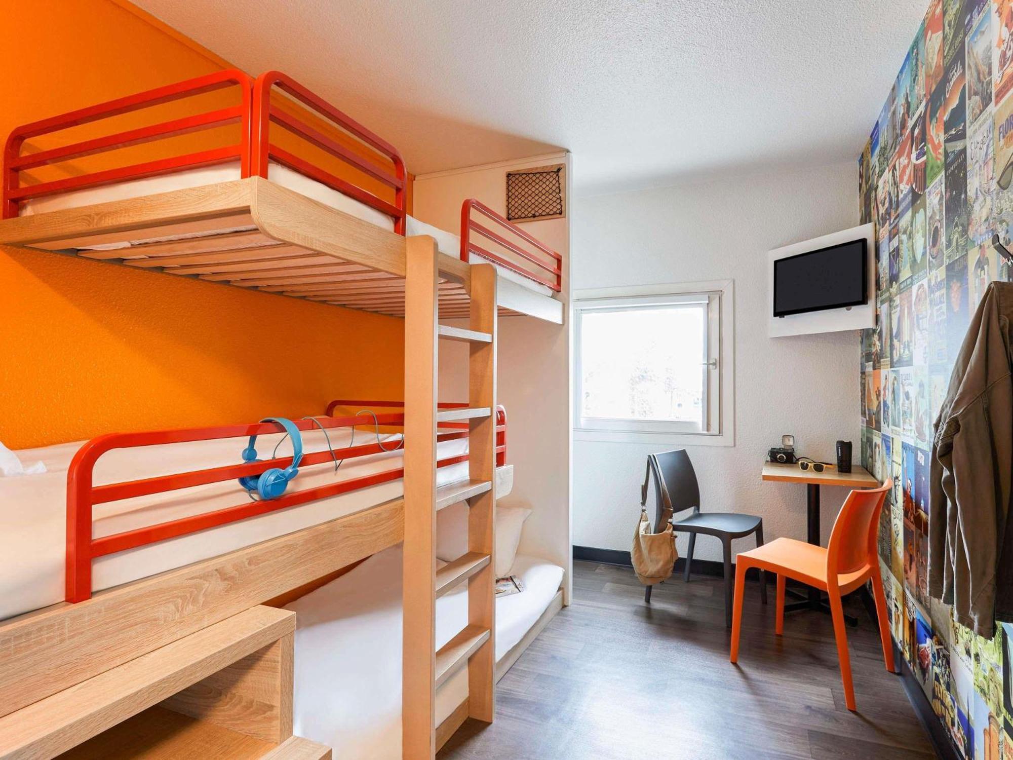 Break Room with Two Twin Beds and One Bunk Bed