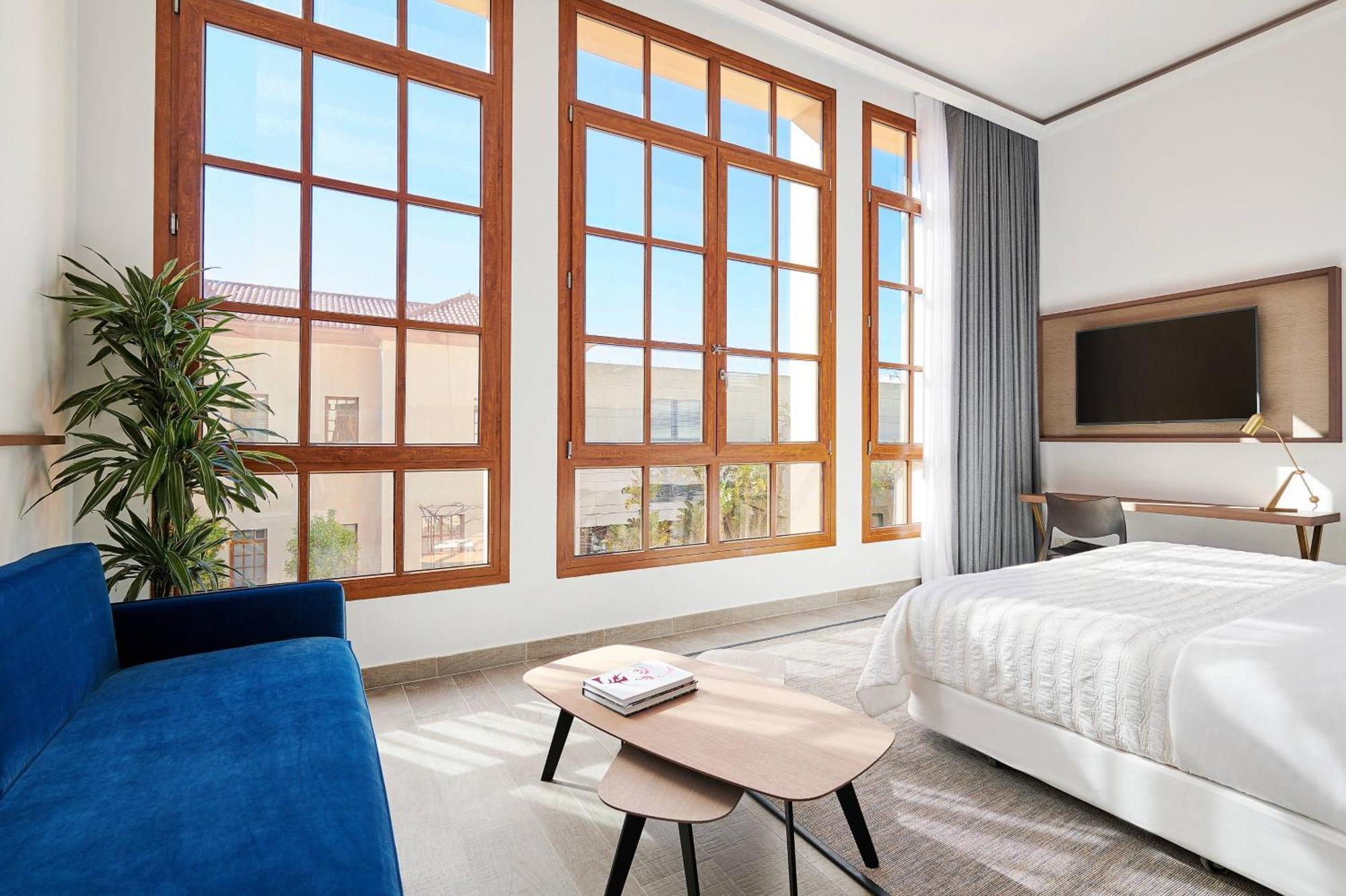 Habitación doble deluxe con cama grande y vistas al jardín
