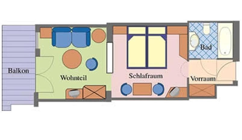 Einzelzimmer mit Balkon