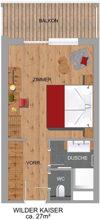 Doppelzimmer mit Balkon