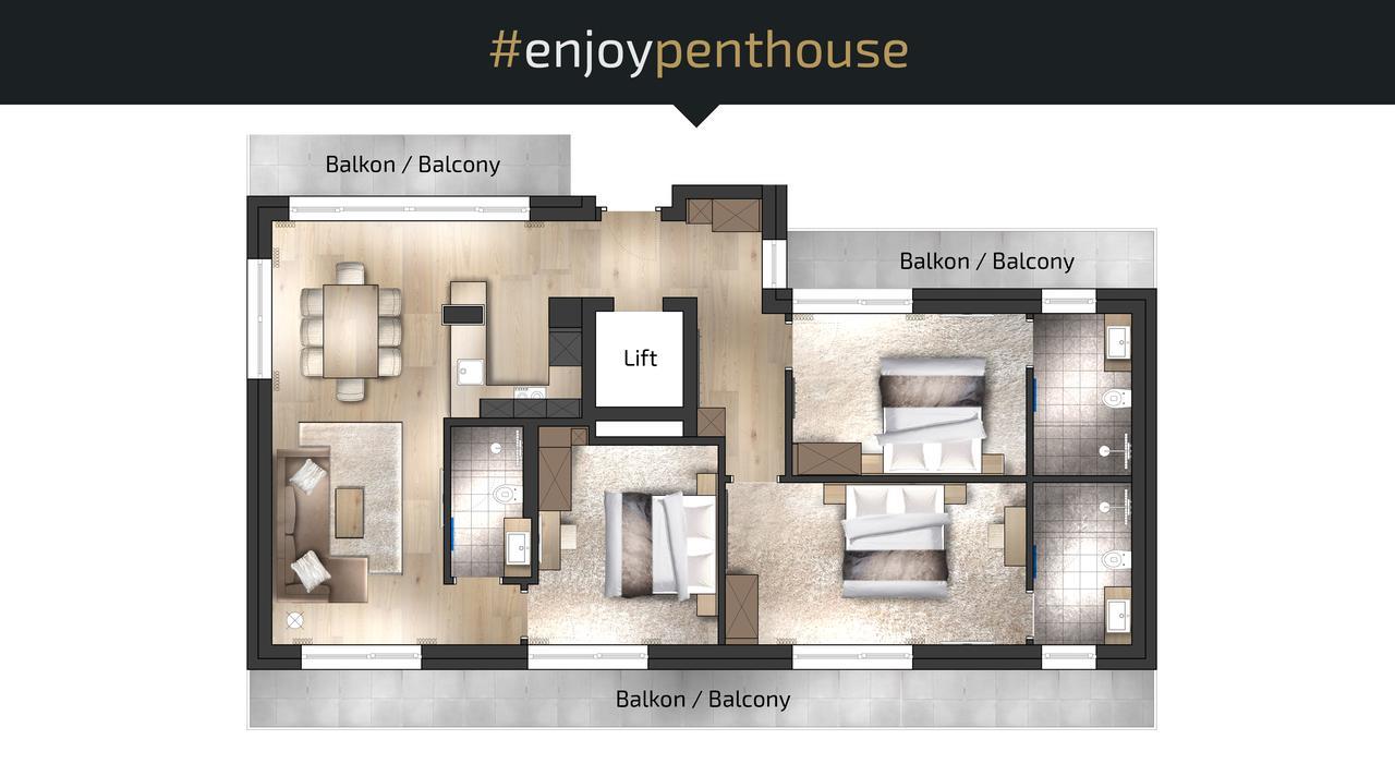 Penthouse Appartement met 3 Slaapkamers en een Dakterras