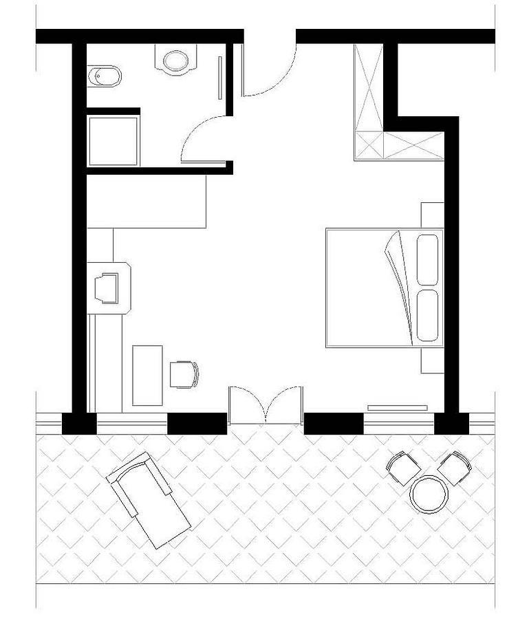 Doppelzimmer mit Terrasse