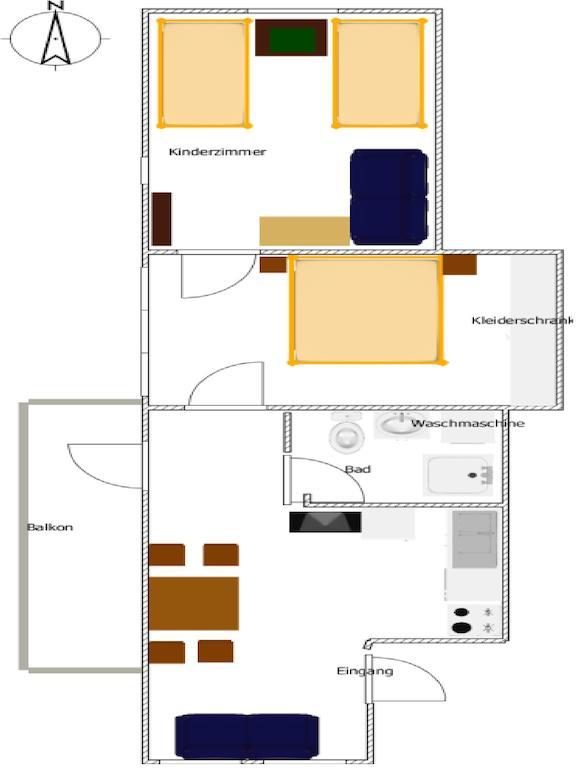 Comfort Familienapartment mit Balkon