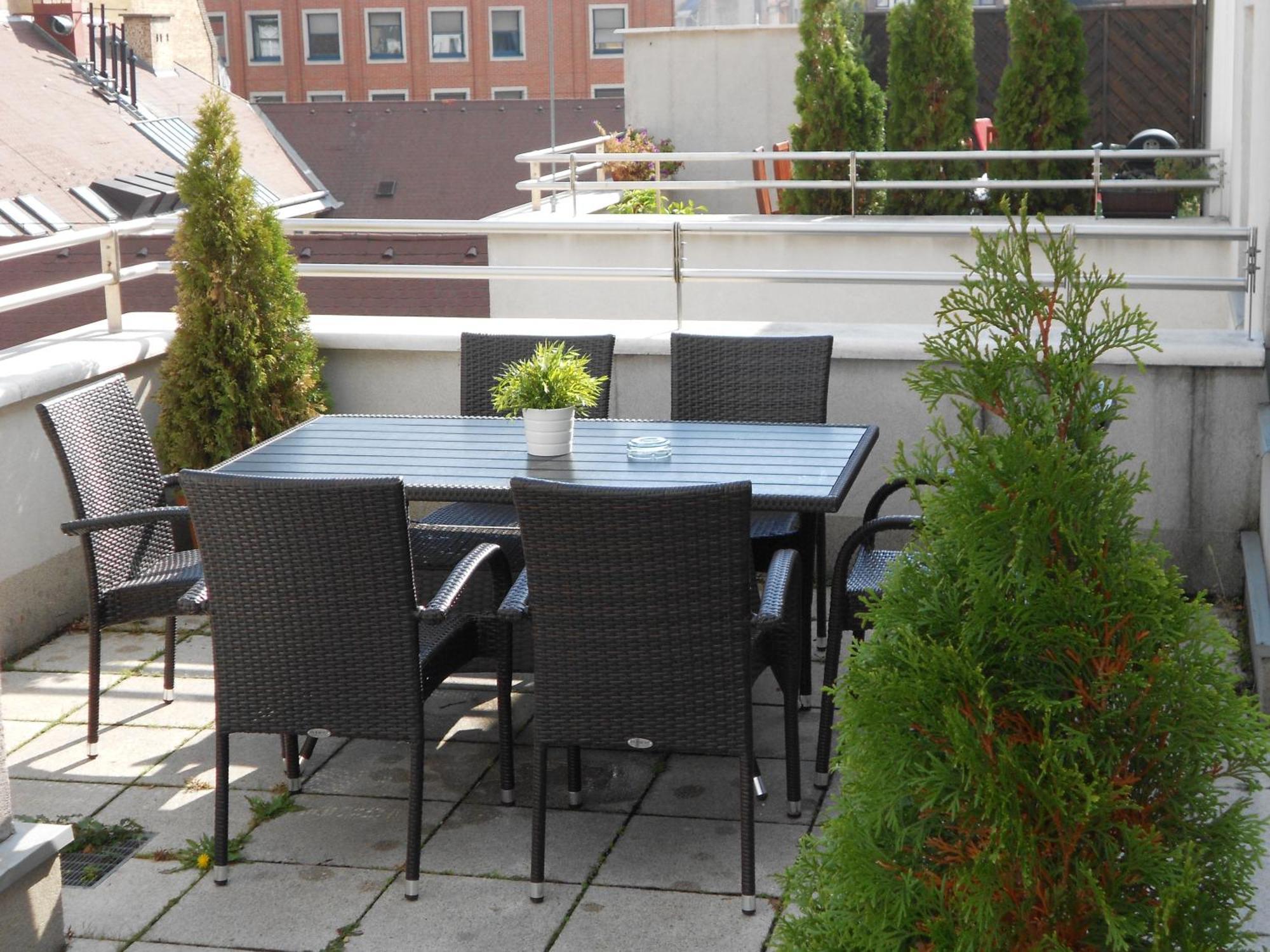 Penthouse-Apartment mit 3 Schlafzimmern und Dachterrasse (6 Erwachsene)