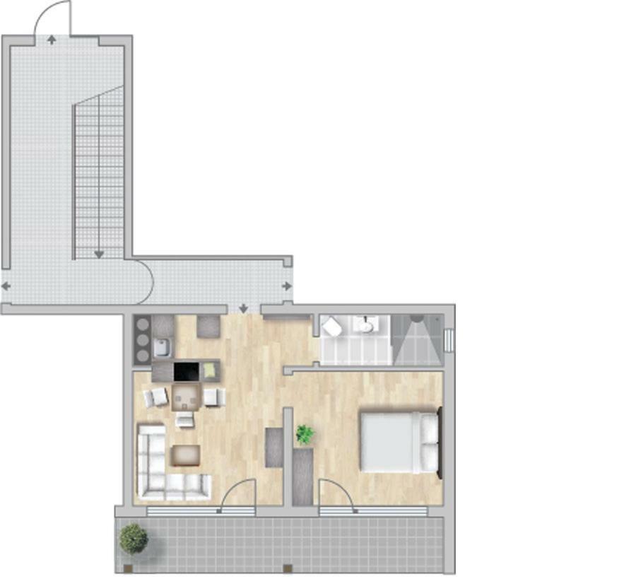Apartment mit 1 Schlafzimmer