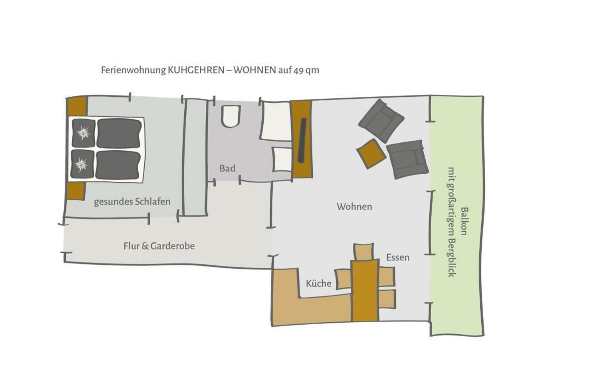 Apartment mit Balkon