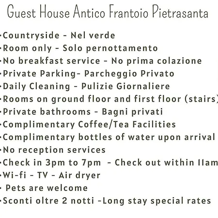 Guest House Antico Frantoio Pietrasanta Affittacamere-3