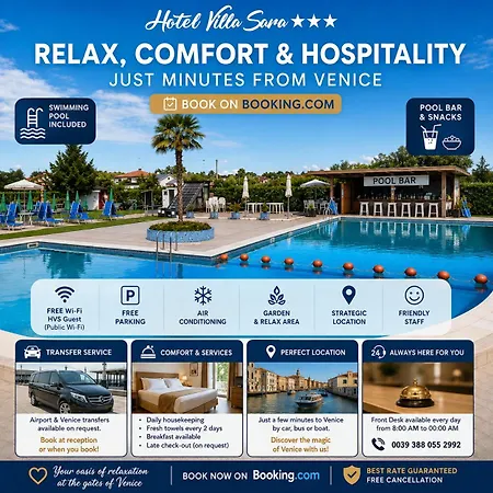 Hotel Villa Sara With Pool And Parking Near Venice-2