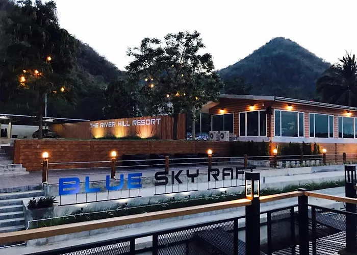 Blue Sky Raft At Kanchanaburi